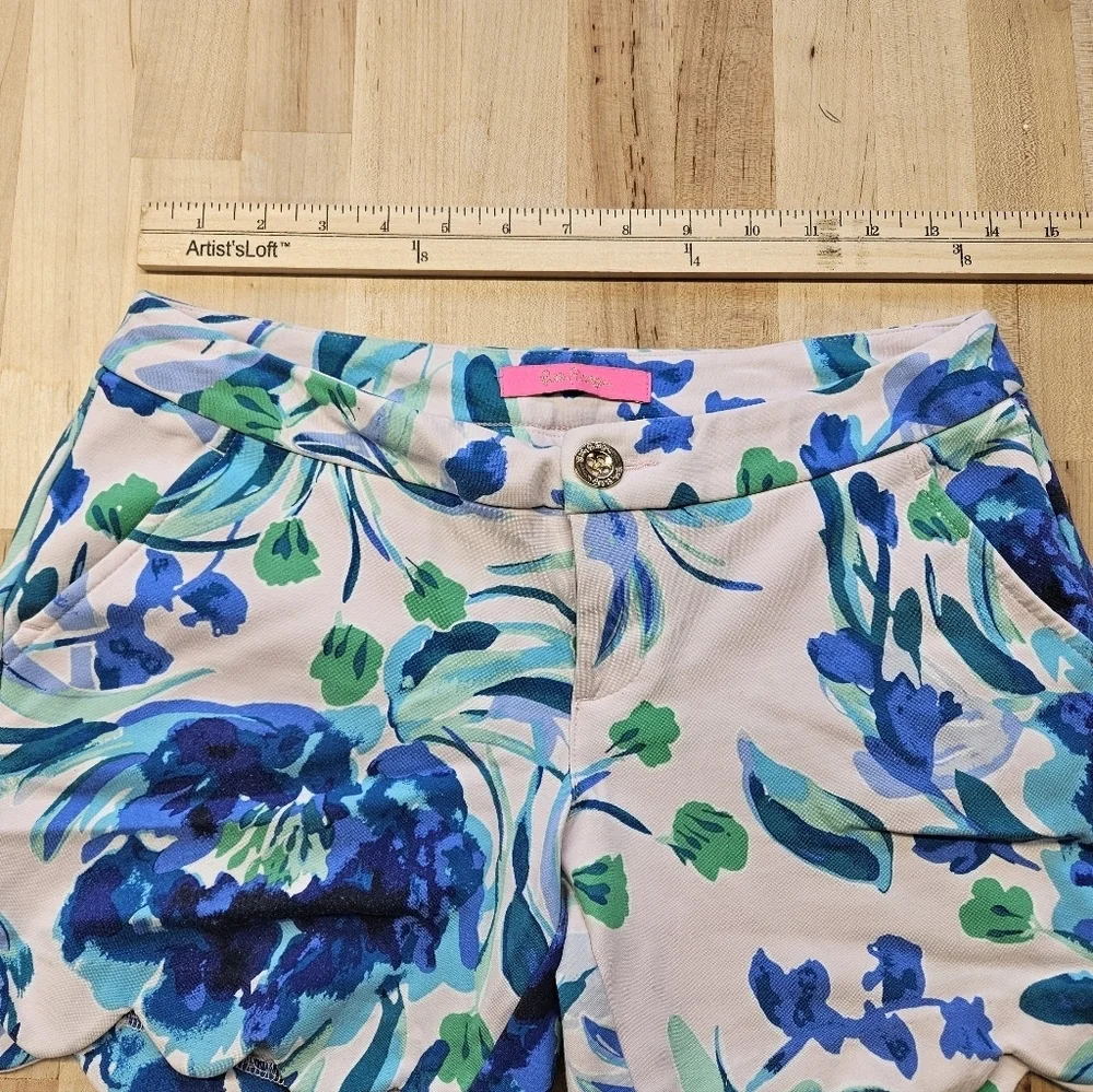 Lilly Pulitzer Buttercup Knit Pink Tropic Sweet Pea Shorts Style 001272 Size 00